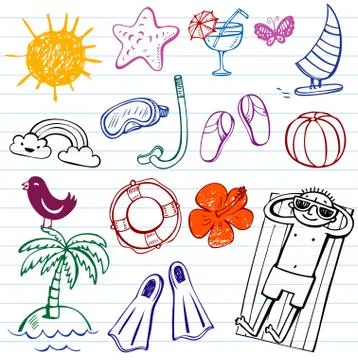 Summer holiday Stock Illustration