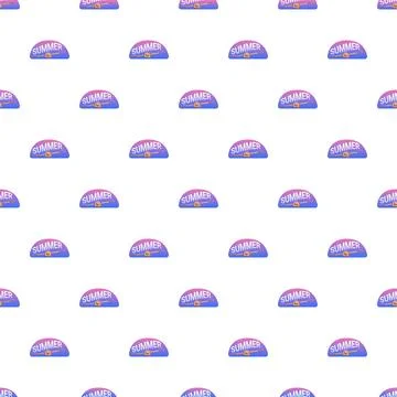 Summer holiday pattern with abstract sun and sea symbols イラスト素材