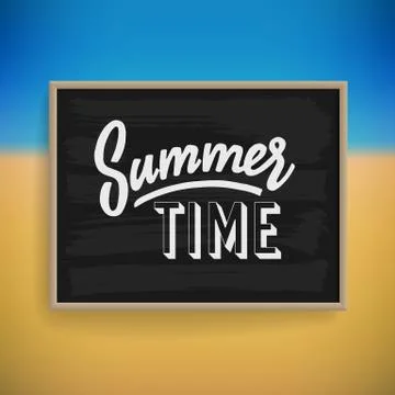 Summer holiday poster design Stock Illustration