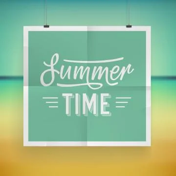Summer holiday poster design Stock Illustration