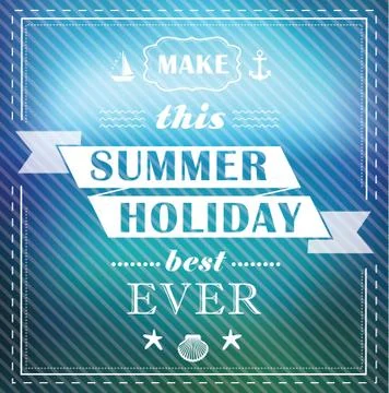 Summer holiday poster. Stock Illustration