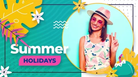 Summer Holiday Promo After Effects stock