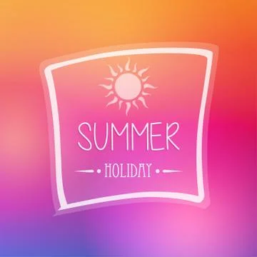 Summer holiday with sun in frame Stock Illustration