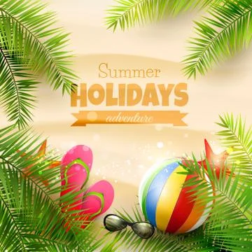 Summer holidays background Stock Illustration