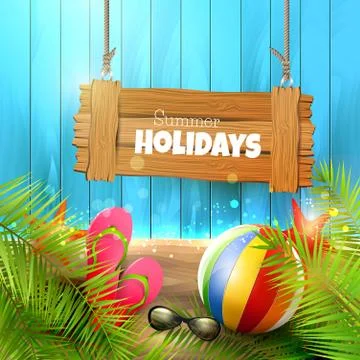 Summer holidays background Illustrazione stock