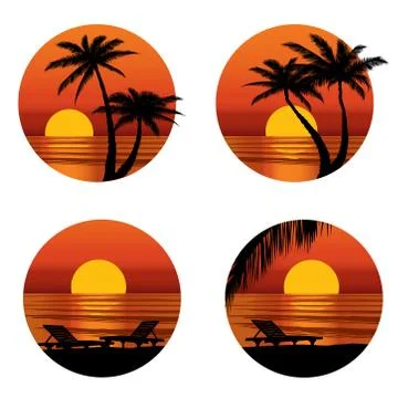 Summer holidays background. Seaside View. Beach resort wallpaper Stock Illustration