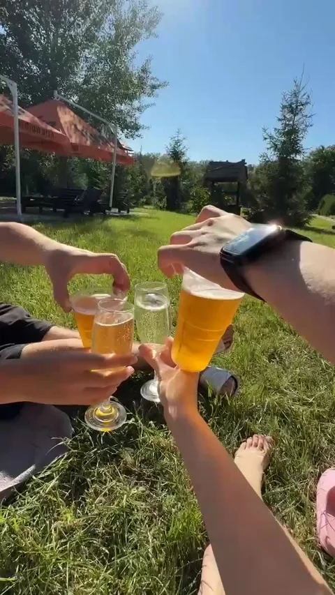Summer holidays, cold drinks. Stock Footage 313420792