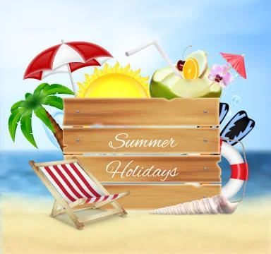 Summer holidays concept Stock Illustration