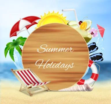 Summer holidays concept Stock Illustration
