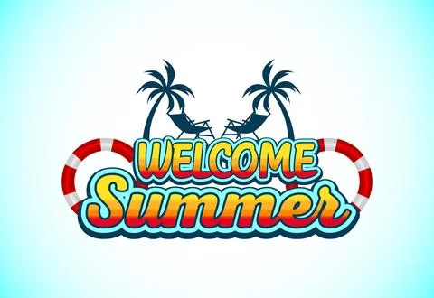 Summer holidays design concept vector illustration. Tropical beach scene. イラスト素材