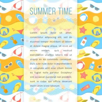 Summer Holidays Flyer Template Stock Illustration