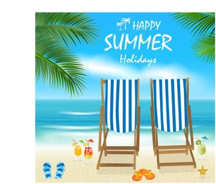 Summer holidays illustration Stock Illustration