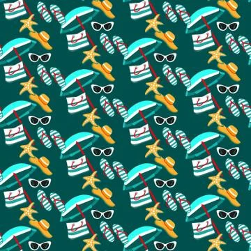 Summer holidays pattern Stock Illustration