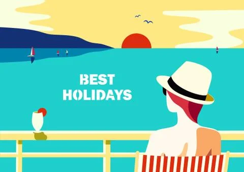 Summer holidays poster Stock Illustration