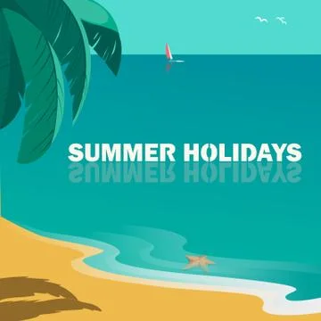 Summer holidays poster Stock Illustration