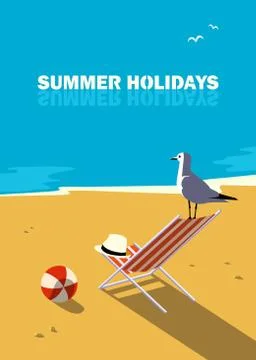 Summer holidays poster Stock Illustration