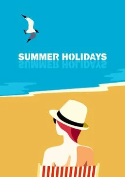 Summer holidays poster Stock Illustration
