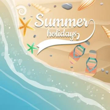 Summer holidays template. plus EPS10 vector file Stock Illustration