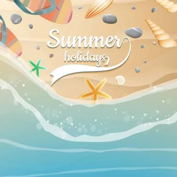 Summer holidays template. plus EPS10 vector file Stock Illustration