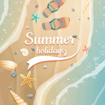 Summer holidays template. plus EPS10 vector file Illustrazione stock