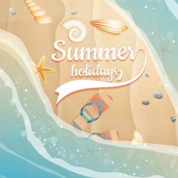 Summer holidays template. plus EPS10 vector file Stock Illustration