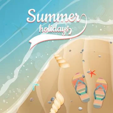 Summer holidays template. plus EPS10 vector file Stock Illustration