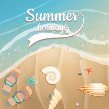 Summer holidays template. plus EPS10 vector file Illustrazione stock