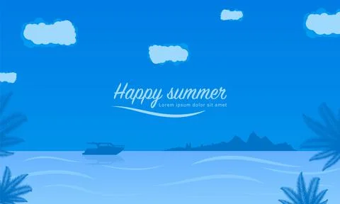 Summer holidays tropical background. Ilustración de archivo