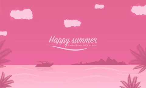 Summer holidays tropical background. Stock Illustration