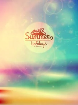 Summer holidays typography background. Stock Illustration