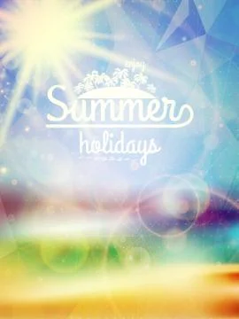 Summer holidays typography background. Stock Illustration