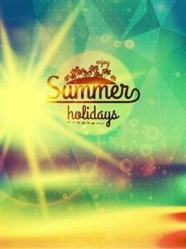 Summer holidays typography background. Stock Illustration