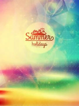 Summer holidays typography background. Stock Illustration