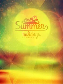 Summer holidays typography background. Stock Illustration