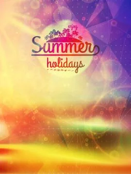 Summer holidays typography background. Stock Illustration