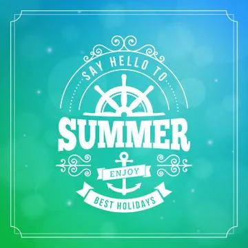 Summer holidays typography poster Stock-Illustration