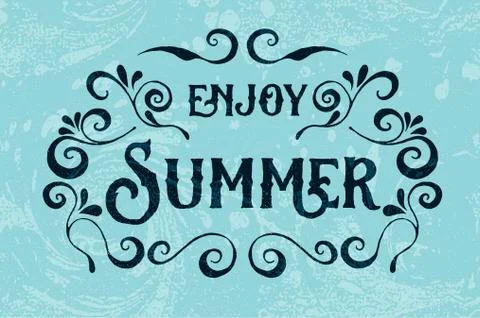 Summer holidays typography for poster. Vector background. Illustrazione stock