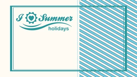 Summer holidays written in segment part of blanck and patterned background with Stock Footage 129918740