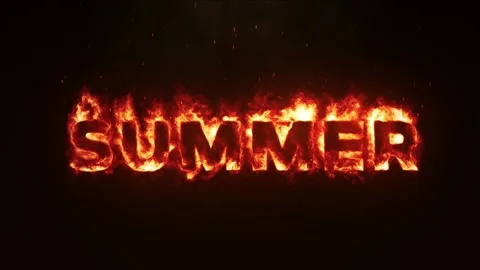 Summer. Hot Summer. Burning Summer. Summer Text Animation Stock Footage 264115502