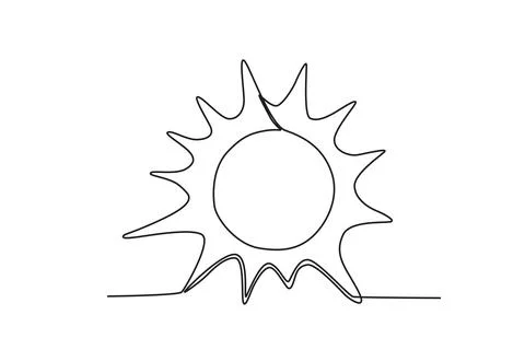 Summer hot sun Stock Illustration