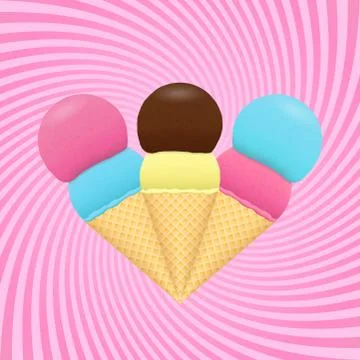 Summer ice cream design. Stock Illustration