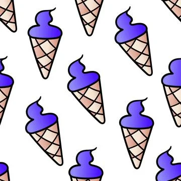 Summer ice cream seamless pattern textile print. repeat pattern background de 스톡 일러스트