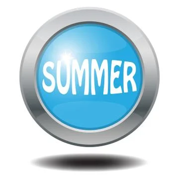 Summer Icon In Blue Stock Illustration