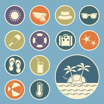 Summer icon Stock Illustration