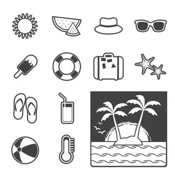 Summer icon Stock Illustration