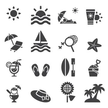 Summer icon Illustrazione stock
