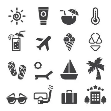 Summer icon Illustrazione stock