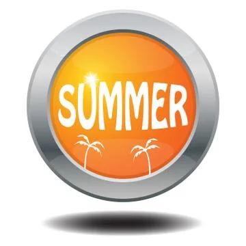 Summer Icon Palm Trees Stock Illustration