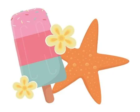 Summer icon set design vector illustration Stock Illustration