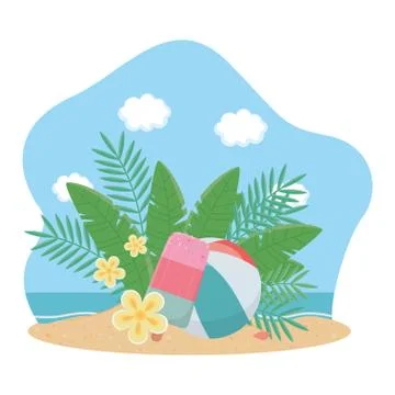 Summer icon set design vector illustration Stock Illustration